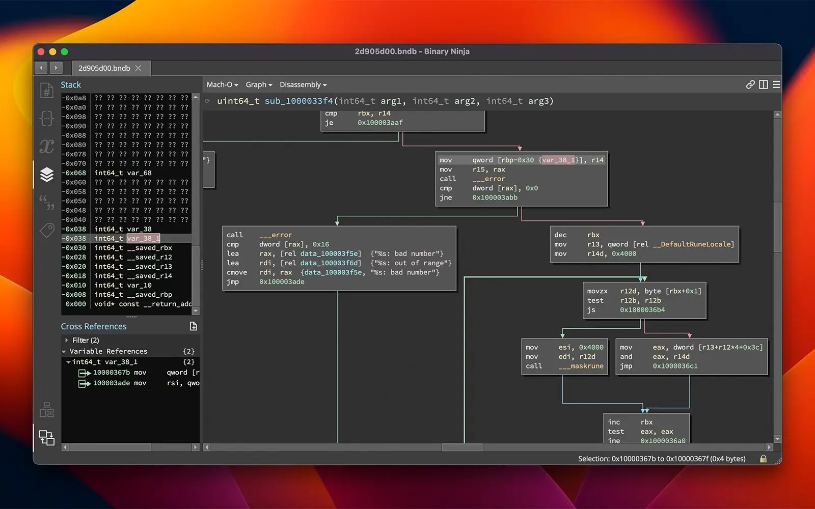 Binary Ninja For Mac v4.2.6455 二进制交互式反汇编软件