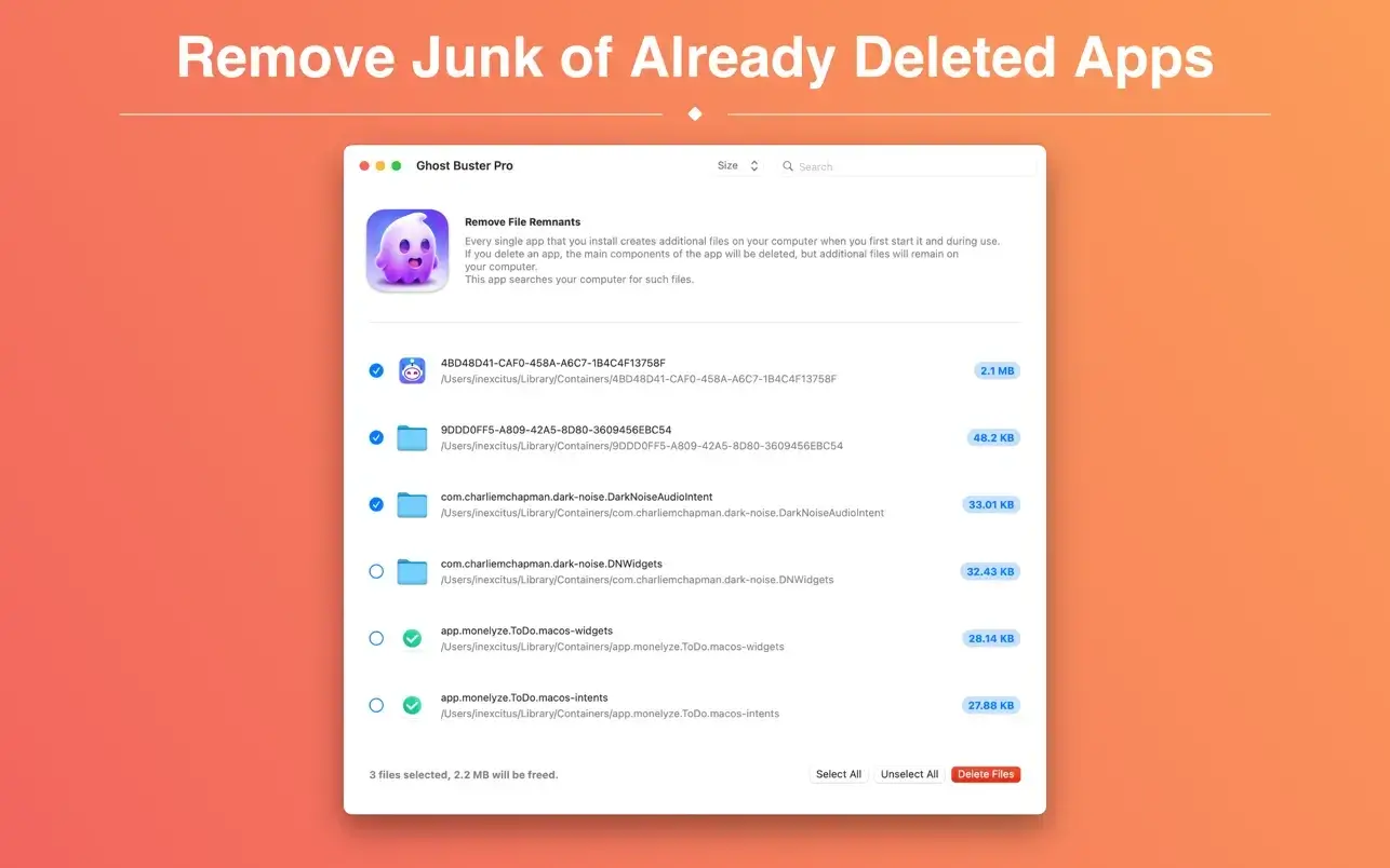 Ghost Buster Pro For Mac v3.5.1 专业的Mac软件卸载应用残存文件