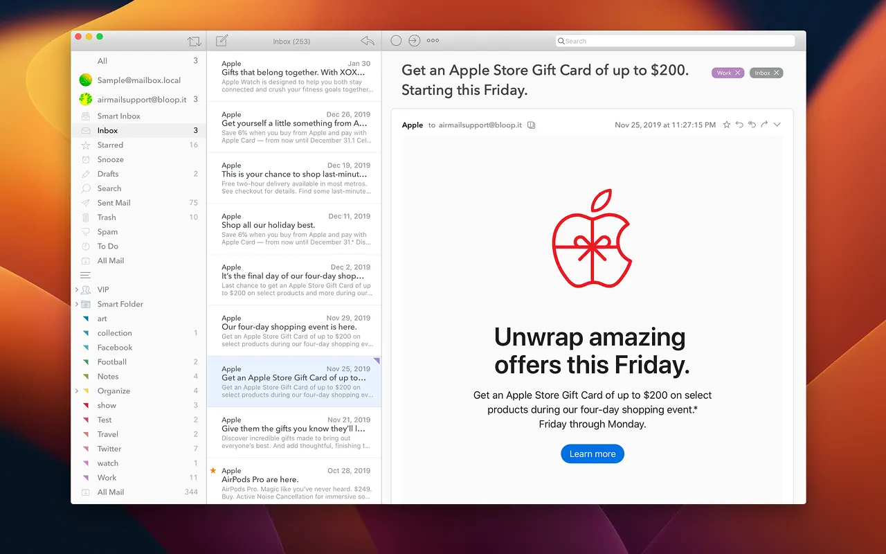 Airmail 5 For Mac v5.8.12 专业的Email客户端