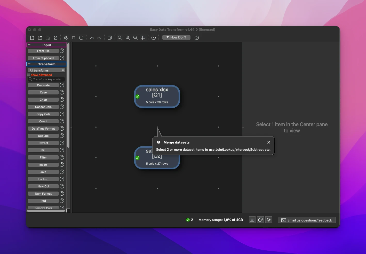 Easy Data Transform For Mac v2.2.0 专业的数据转换软件