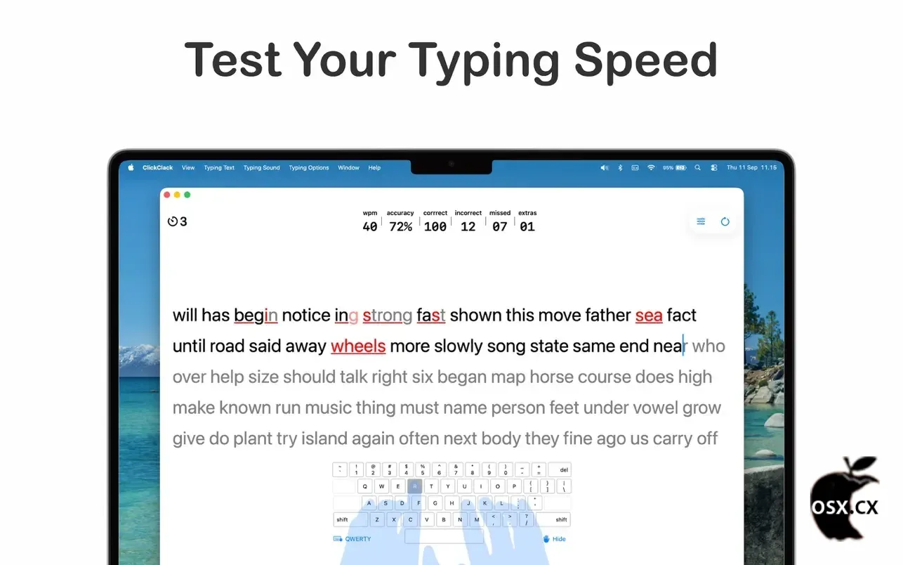 ClickClack For Mac v3.5.8 打字训练软件